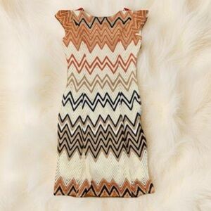 Sharagano Zigzag Lined Print Pattern Multi Occasion Lace Autumn Fall Office Work